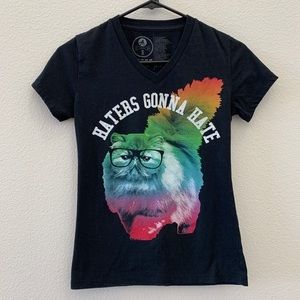 Rainbow Cat Shirt Haters Gonna Hate